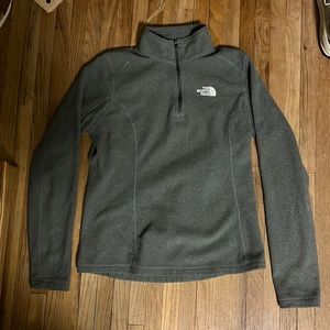 North Face Gray Fleece 1/4 zip